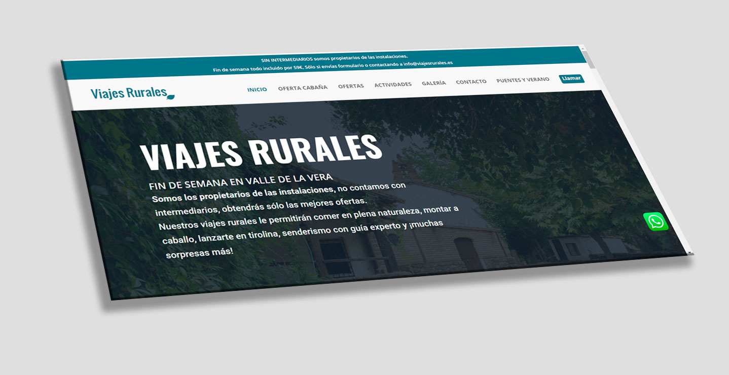 Diseño web para casas rurales